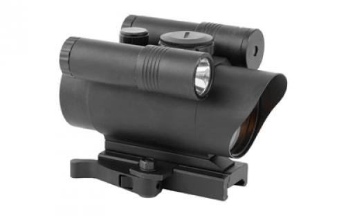 NCSTAR Red Dot Optics with Green Laser & Flashlight, 42mm Objective Lens, Black, 3MOA Red Dot, Fits Weaver/Picatinny Rails VDFLGQ142