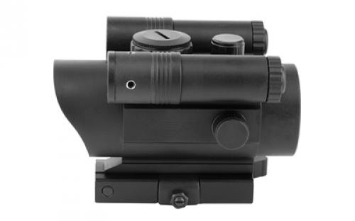NCSTAR Red Dot Optics with Green Laser & Flashlight, 42mm Objective Lens, Black, 3MOA Red Dot, Fits Weaver/Picatinny Rails VDFLGQ142