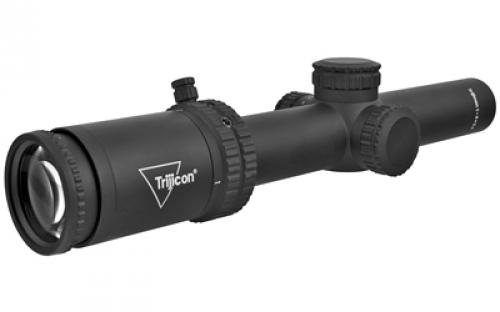 Trijicon Credo 1-4x24mm Second Focal Plane Riflescope with Green MRAD Ranging, 30mm Tube, Matte Black, Low Capped Adjusters CR424-C-2900012