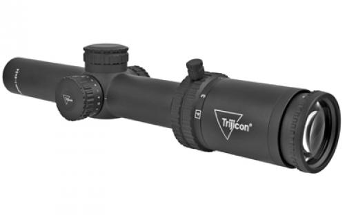 Trijicon Credo 1-4x24mm Second Focal Plane Riflescope with Green MRAD Ranging, 30mm Tube, Matte Black, Low Capped Adjusters CR424-C-2900012