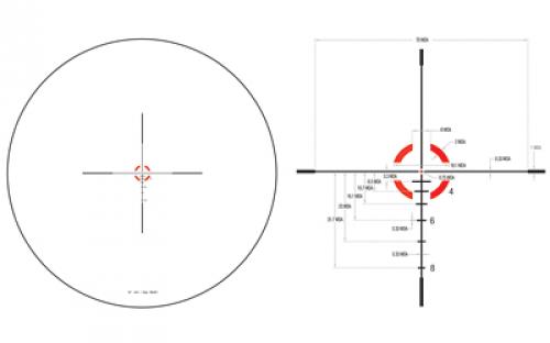 Trijicon Credo 1-4x24mm Second Focal Plane Riflescope with Red BDC Segmented Circle .223 / 55gr, 30mm Tube, Matte Black, Low Capped Adjusters CR424-C-2900013