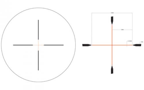 Trijicon Credo 3-9X40mm Second Focal Plane Riflescope with Red Standard Duplex, 1" Tube, Matte Black, Low Capped Adjusters CR940-C-2900043