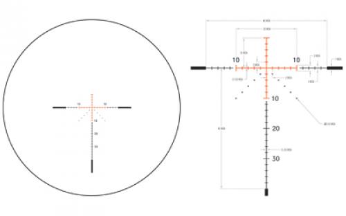 Trijicon Credo HX 2.5-10x56mm Second Focal Plane Riflescope with Red MOA Precision Hunter, 30mm Tube, Satin Black, Exposed Elevation Adjuster with Return to Zero Feature CRHX1056-C-2900027