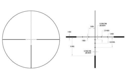Trijicon Huron 2.5-10x40mm Riflescope BDC Hunter Holds, 30mm Tube, Satin Black, Capped Adjusters HR1040-C-2700002