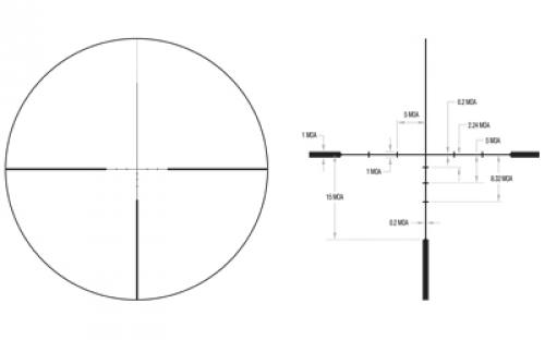 Trijicon Huron 3-12x40mm Riflescope with BDC Hunter Holds, 30mm Tube, Satin Black, Capped Adjusters HR1240-C-2700003