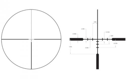 Trijicon Huron 1-4x24mm Riflescope BDC Hunter Holds, 30mm Tube, Satin Black, Capped Adjusters HR424-C-2700001