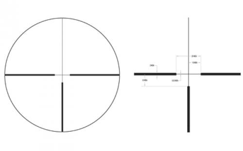 Trijicon Huron 3-9x40mm Riflescope German #4 Crosshair, 1 in. Tube, Satin Black, Capped Adjusters HR940-C-2700004