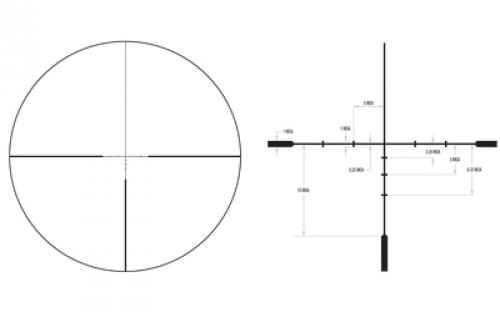 Trijicon Huron 3-9x40mm Riflescope BDC Hunter Holds, 1 in. Tube, Satin Black, Capped Adjusters HR940-C-2700006