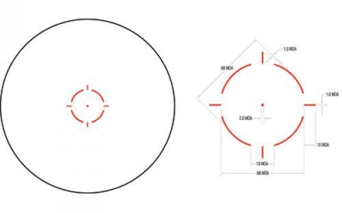 Trijicon MRO HD, Red Dot, 1X25, 68MOA Circle With 2MOA Center Dot, Black, Full Co-Witness Mount MRO-C-2200052