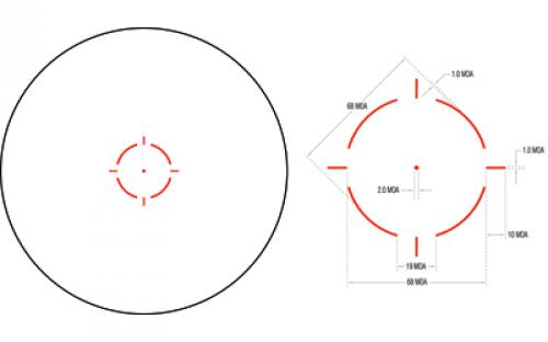 Trijicon MRO HD, Red Dot, 1X25, 68MOA Circle With 2MOA Center Dot, Black, Full Co-Witness Mount , 3X Magnifier With Adjustable Height Quick Release, Flip to Side Mount MRO-C-2200057