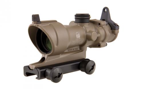 Trijicon ACOG Rifle Scope, 4X 32, Amber Crosshair .223 Reticle, Center Illuminated, w/BUIS & TA51 Mount-CK-FDE, Dark Earth TA01-D-100319