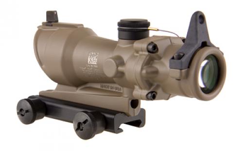 Trijicon ACOG Rifle Scope, 4X 32, Amber Crosshair .223 Reticle, Center Illuminated, w/BUIS & TA51 Mount-CK-FDE, Dark Earth TA01-D-100319