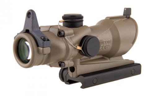 Trijicon ACOG Rifle Scope, 4X 32, Amber Crosshair .223 Reticle, Center Illuminated, w/BUIS & TA51 Mount-CK-FDE, Dark Earth TA01-D-100319