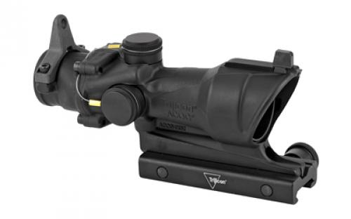 Trijicon ACOG Rifle Scope, 4X32, Amber Center Illumination for M4A1, Flat Top Adapter, Backup Iron Sights and Dust Cover TA01NSN