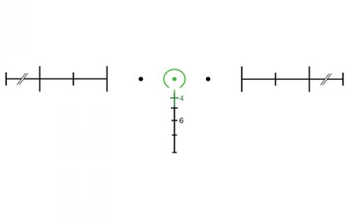 Trijicon ACOG, Rifle Scope, 4X, 32, Green Horseshoe 6.8, Matte, w/TA51 Mount TA31H-68-G