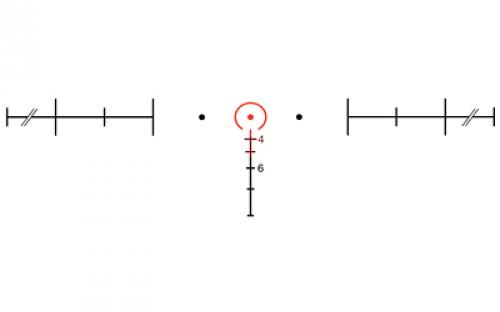 Trijicon ACOG Rifle Scope, 4X32, Red Horseshoe .223 Illuminated Reticle, Includes TA51 Mount, Matte Finish TA31H