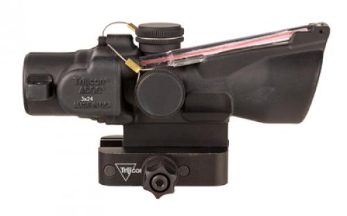 Trijicon ACOG, 3X24mm, Dual Illuminated Red Horseshoe/Dot 223/55 Grain, Includes Q-LOC Mount, Matte Finish, Black TA50-C-400348