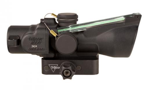 Trijicon ACOG, 3X24mm, Dual Illuminated Green Horseshoe/Dot 7.62X39/123 Grain, Includes Q-LOC Mount, Matte Finish, Black TA50-C-400362