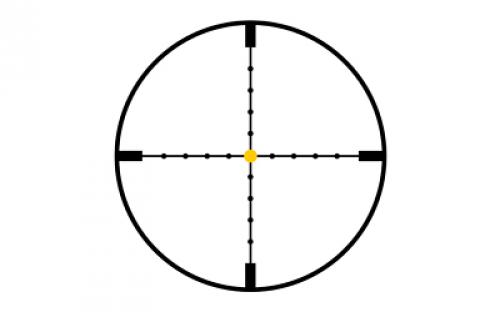 Trijicon AccuPoint 3-9x40mm Riflescope MIL-Dot Crosshair with Amber Dot, 1 in. Tube, Matte Black, Capped Adjusters TR20-2