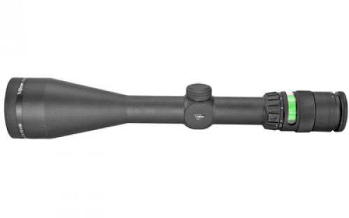 Trijicon AccuPoint 2.5-10x56mm Riflescope with BAC, Green Triangle Post Reticle, 30mm Tube, Matte Black, Capped Adjusters TR22G