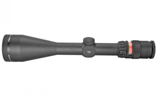 Trijicon AccuPoint 2.5-10x56mm Riflescope with BAC, Red Triangle Post Reticle, 30mm Tube, Matte Black, Capped Adjusters TR22R