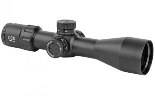 US Optics TS Series Rifle Scope, 3-12X44mm, 30mm Main Tube, Front Focal Plane, 1/10 Mil Adjustments, Black, MIL Hunting Reticle (MHR) TS-12X MHR