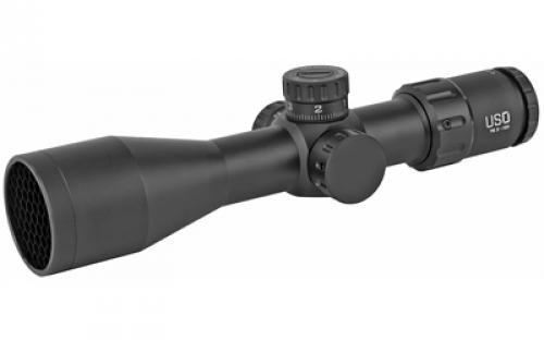 US Optics TS Series Rifle Scope, 3-12X44mm, 30mm Main Tube, Second Focal Plane, 1/10 Mil Adjustments, Black, Triplex Reticle TS-12X SFP