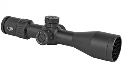 US Optics TS Series Rifle Scope, 3-12X44mm, 30mm Main Tube, Second Focal Plane, 1/10 Mil Adjustments, Black, Triplex Reticle TS-12X SFP