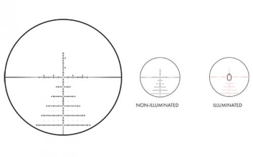 US Optics TS Series Rifle Scope, 2.5-20X50mm, 34mm Main Tube, Front Focal Plane, 1/10 Mil Adjustments, Black Finish, Illuminated JVCR Reticle TS-20X JVCR