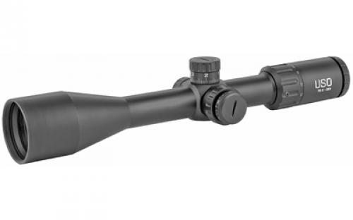US Optics TS Series Rifle Scope, 5-25X50mm, 30mm Main Tube, Front Focal Plane, 1/10 Mil Adjustments, Illuminated JVCR Reticle TS-25X JVCR