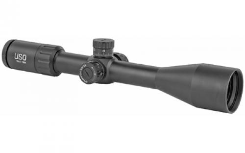 US Optics TS Series Rifle Scope, 5-25X50mm, 30mm Main Tube, Front Focal Plane, 1/10 Mil Adjustments, Illuminated JVCR Reticle TS-25X JVCR