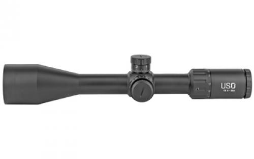 US Optics TS Series Rifle Scope, 5-25X50mm, 30mm Main Tube, Front Focal Plane, 1/10 Mil Adjustments, Illuminated JVCR Reticle TS-25X JVCR