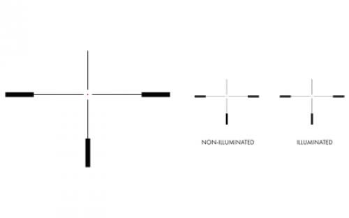 US Optics TS Series Rifle Scope, 1-6X24mm, 30mm Main Tube, Second Focal Plane, 0.5 MOA Adjustments, Black Finish, Simple Crosshair Reticle with Red Dot TS-6X SFP