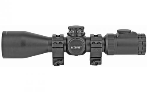 Leapers, Inc. - UTG OP3 Rifle Scope, 4-16X44, 30mm Main Tube, Black Color, UMOA Range Estimating Etched Glass Reticle, 0.25 MOA Adjustment OP3-GM4164UMOA