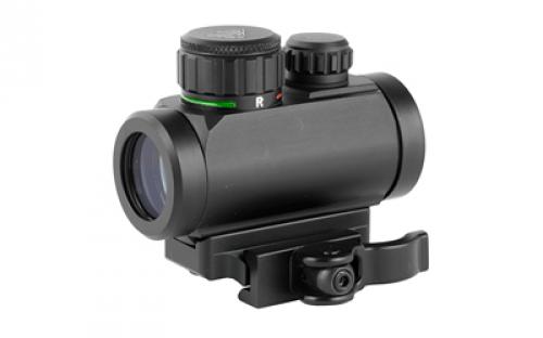 Leapers, Inc. - UTG Instant Target Aiming Sight, 2.6, 30mm, Fits Picatinny, Black, Red/Green CQB Micro Dot, w/Integral QD Mount SCP-DS3026W