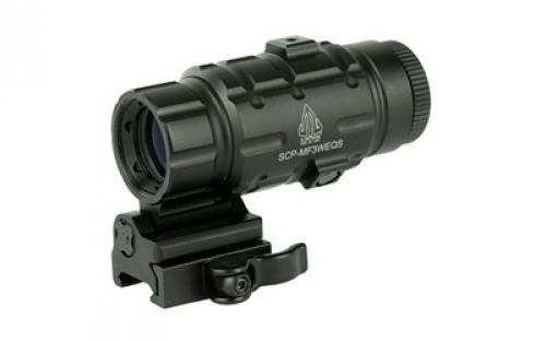 Leapers, Inc. - UTG SWATFORCE Magnifier Series, 25mm, 3X Magnifier with Innovative Flip-to-side, with Quick Detach Mount, Black SCP-MF3WEQS