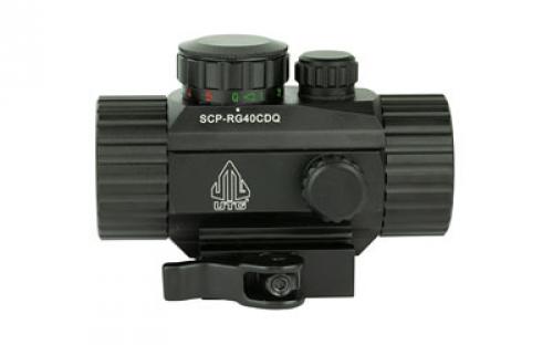 Leapers, Inc. - UTG Instant Target Aiming Sight, 3.8", 38mm, Black, Red/Green Circle Dot, w/Integral QD Mount SCP-RG40CDQ