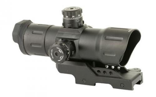 Leapers, Inc. - UTG Sight, 6", 38mm, Fits Picatinny, Black, Red/Green CQB T-Dot, ITA-Instant Target Aiming, with Offset QD Mount SCP-TDTDQ