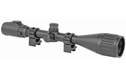 Leapers, Inc. - UTG Hunter Rifle Scope, 6-24X 50, 1", 36-Color Mil-Dot Reticle, with Rings, Black SCP-U6245AOIEW