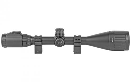 Leapers, Inc. - UTG Hunter Rifle Scope, 6-24X 50, 1", 36-Color Mil-Dot Reticle, with Rings, Black SCP-U6245AOIEW