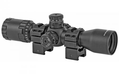 Leapers, Inc. - UTG BugBuster, Rifle Scope, 3-12X32, Mil Dot Reticle, Black, 1" Main Tube, Medium Profile QD Lever Lock Rings SCP-M312AOWQ