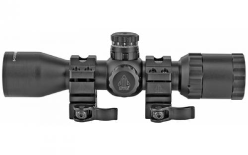 Leapers, Inc. - UTG BugBuster, Rifle Scope, 3-12X32, Mil Dot Reticle, Black, 1" Main Tube, Medium Profile QD Lever Lock Rings SCP-M312AOWQ