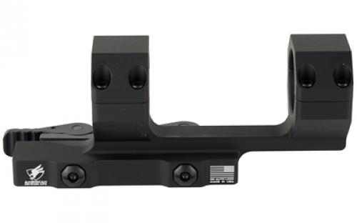 American Defense Mfg. Delta Scope Mount, Quick Detach, Horizontal split rings, 2" Offset, Black AD-DELTA-C-30-STD