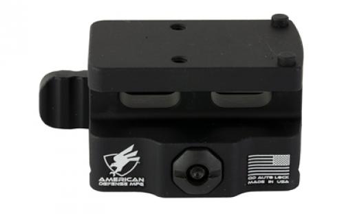 American Defense Mfg. QD Mount, AD-RMR, Fits Trijicon RMR, Lightweight, Co-Witness Height, Black AD-RMR-LW-10-STD