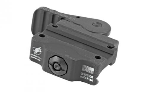 American Defense Mfg. Mount, Quick Detach, Fits Trijicon MRO, Low Profile Height, Tac Lever, Black AD-MRO-L-TAC
