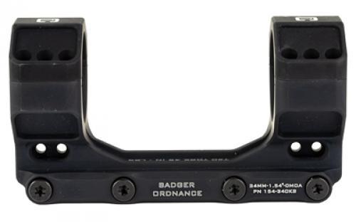 Badger Ordnance Condition One Max, Mount, 34mm, 1.54" Height, Fits Picatinny, Anodized Finish, Black 154-340KB