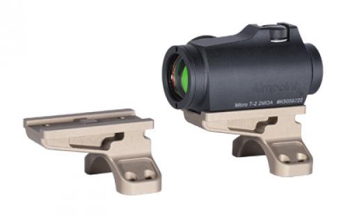 Badger Ordnance Condition One Micro Sight Mount, Allows for Mount ing the Aimpoint T-2 Footprint at 12 O'Clock on Optic, Compatible with 30mm C1 Mount, Anodized Finish, Tan 700-110