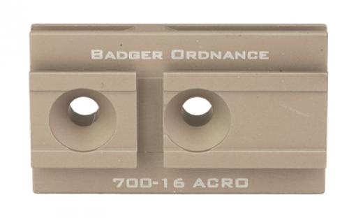 Badger Ordnance C1 12 O'Clock Top Optical Platform, Fits Aimpoint Acro, For Use with C1 Arc, Anodized Finish, Tan 700-16