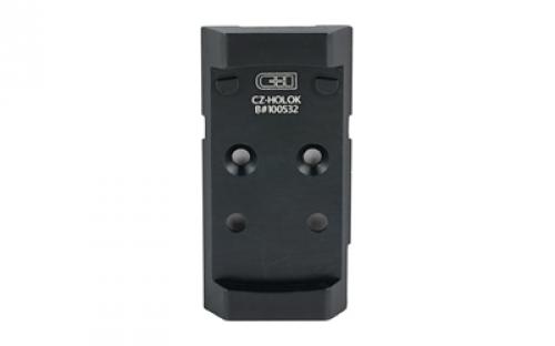 C&H Precision Weapons CHP Adapter Plate, Converts the CZ P-10 Optic Ready to the Holosun 407/507K, Anodized Finish, Black, Includes Mounting Hardware CZ-HOLOk