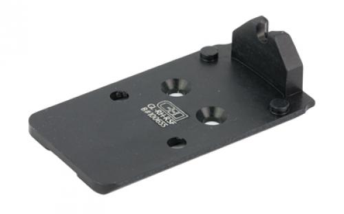 C&H Precision Weapons CHP Adapter Plate, For Glock MOS Converting it to the Trijicon RMR, Holosun 407C/507C/508C/508T, Anodized Finish, Black, Includes Mounting Hardware GL-RH-RSF